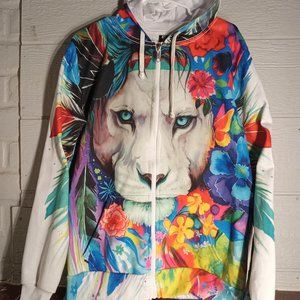 King of Lions Unisex Electro Threads Hoodie Zip Sweatshirt